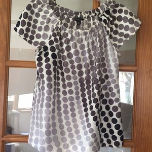 Cute silky polka dot blouse